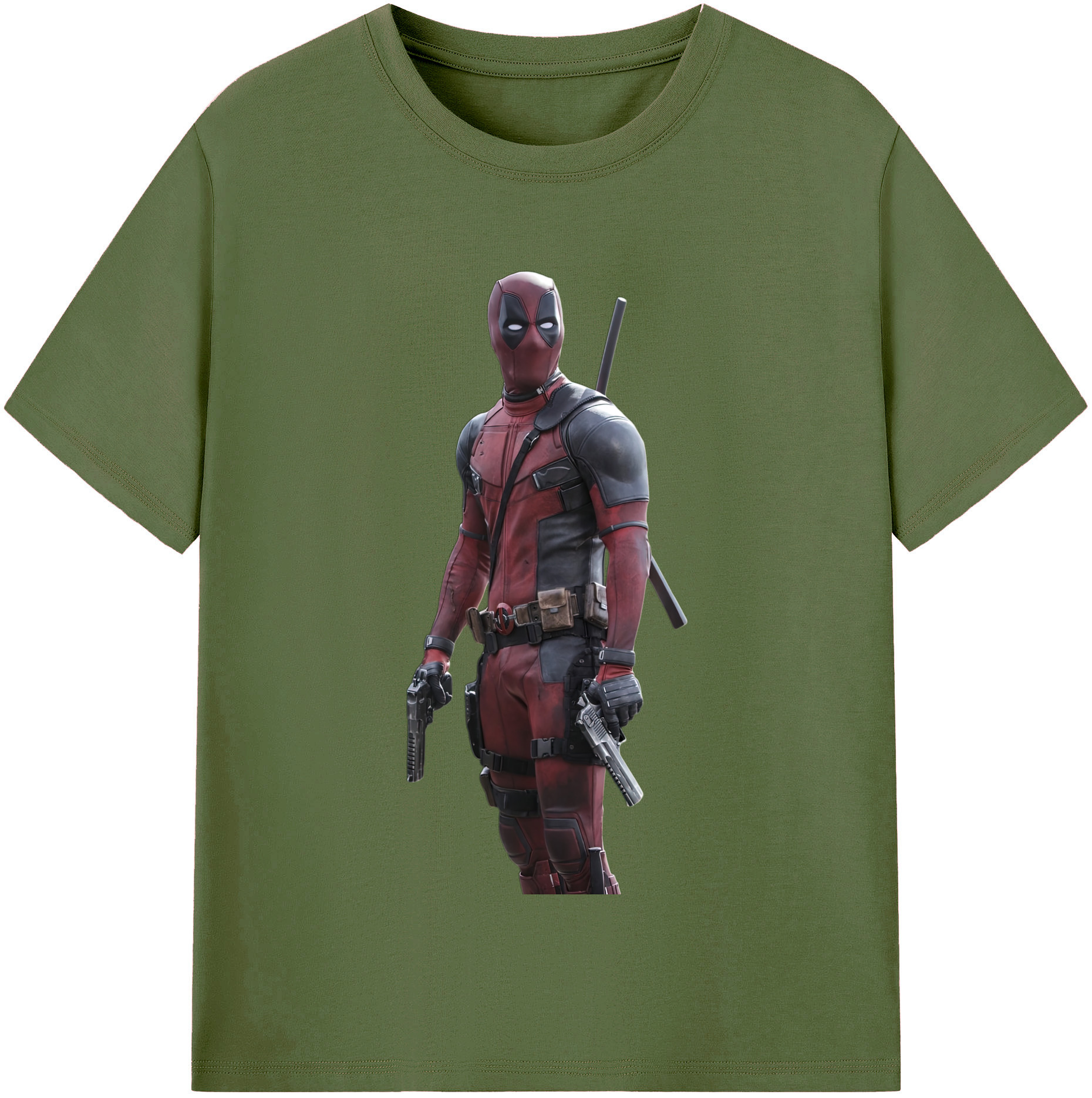 （画像用） Deadpool デッドプール 綿100％半袖Tシャツ（フロントプリント）